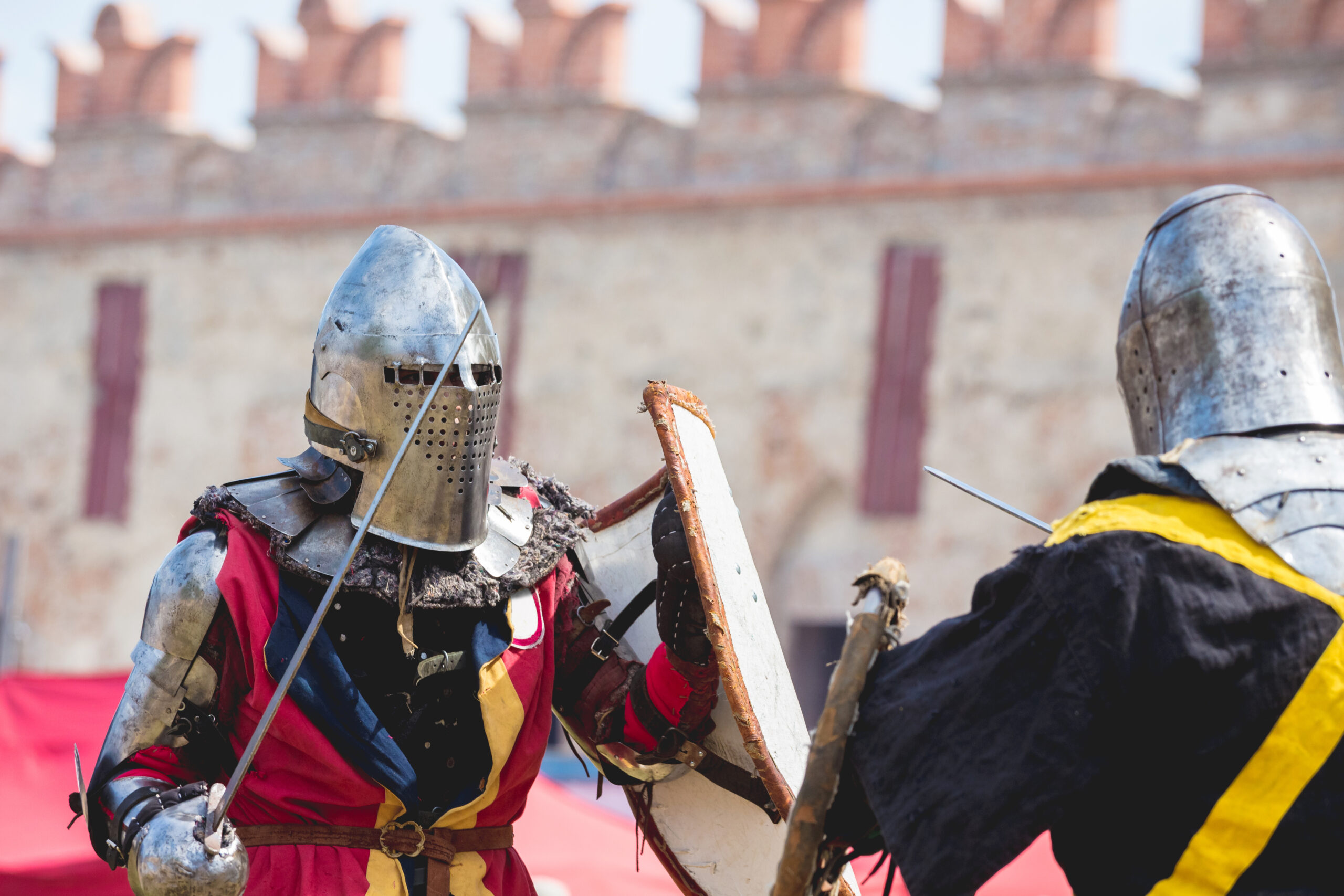 Zwei Ritter während eines Turniers